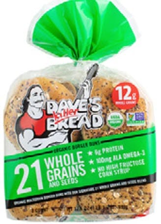 Dave’s Killer Bread 21 Whole Grains and Seeds Burger Buns - 17.6 ounce