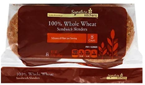 Signature Select 100% Whole Wheat Sandwich Thins - 12 ounce
