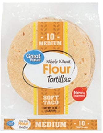 Great Value tortillas