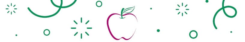 Designs and an apple