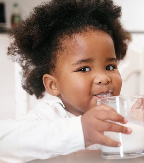 Child drinking milk