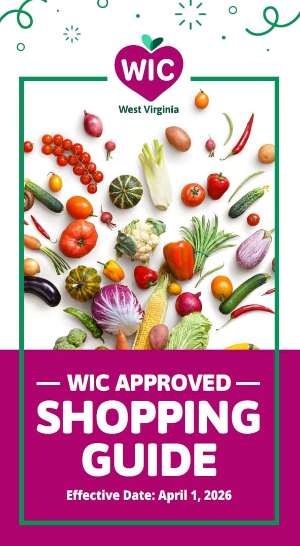WIC approved shopping guide for West Virgina header