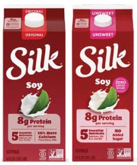 Silk brand soymilk