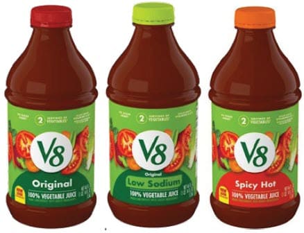 V8 brand vegetable juice