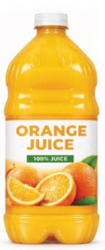 Any brand orange juice