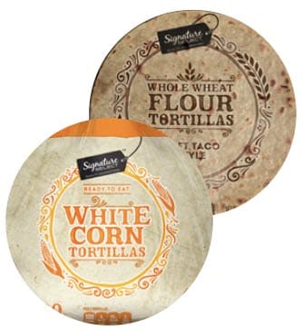 Signature Select brand tortillas