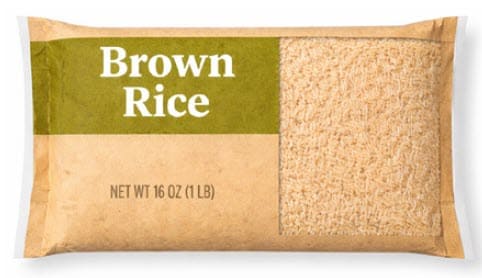 Bag of brown rice