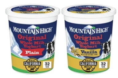 Mountain High brand whole yogurt