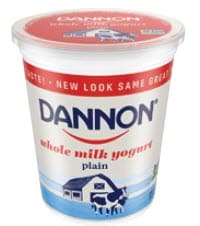 Dannon brand whole yogurt
