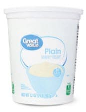 Great Value brand yogurt