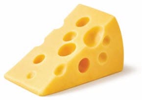 Swiss cheese block