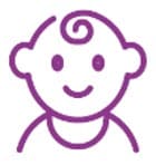 A smiling toddler icon