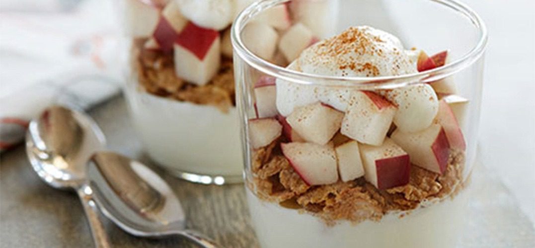 Apple Yogurt Parfait in a cup