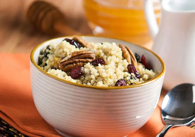 Cinnamon Breakfast Quinoa in a bowl