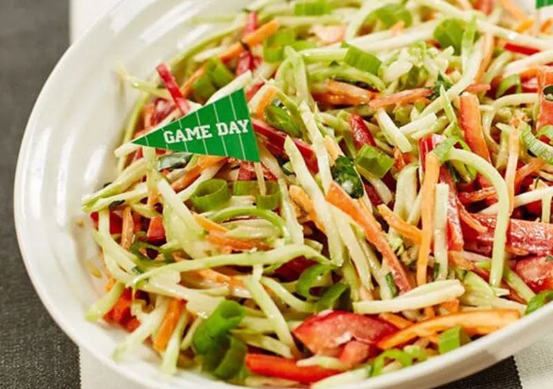 Creamy Asian Slaw in a bowl