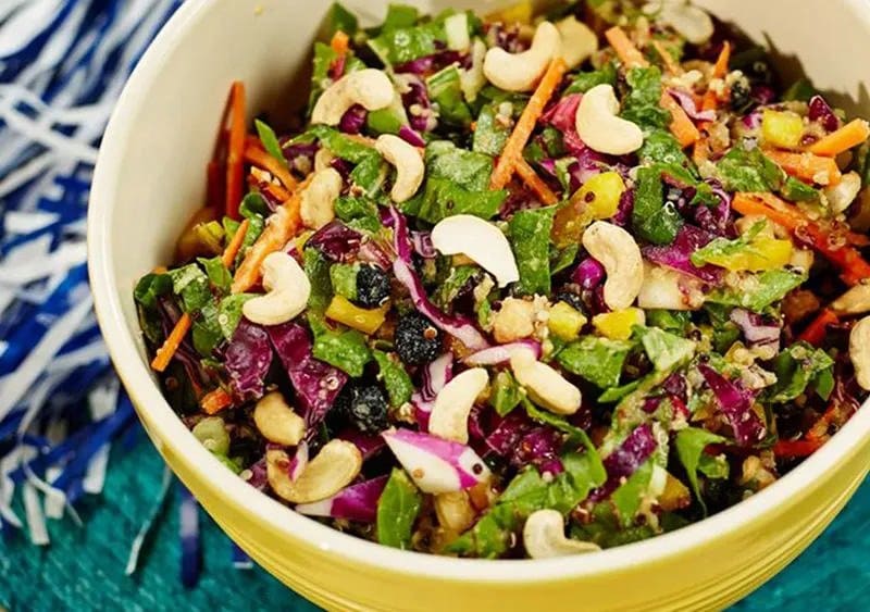 Chopped Cashew Salad in a large bowl